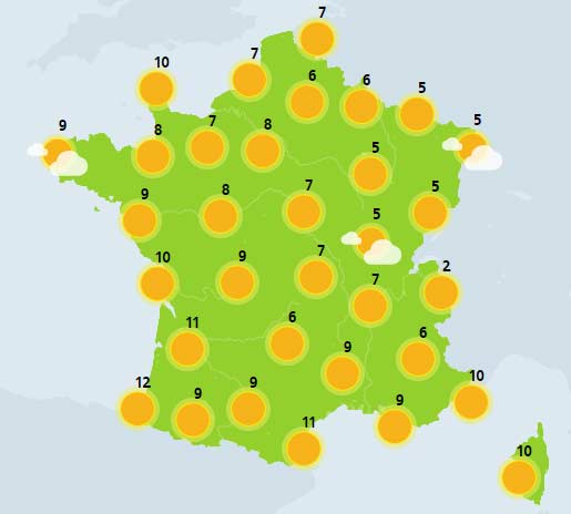 grand soleil sur toute la France le 14 février 2019